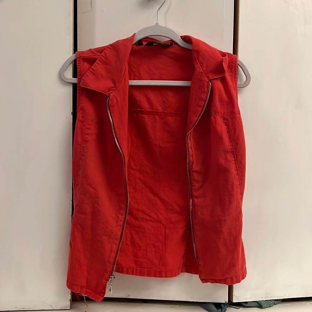 Red zipper vest